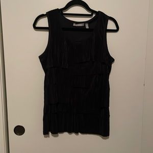 NY Collection: Black Ruffle Tank (XL)